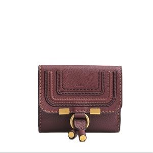 CHLOÈ WALLET- Chloe marcie square wallet in plum